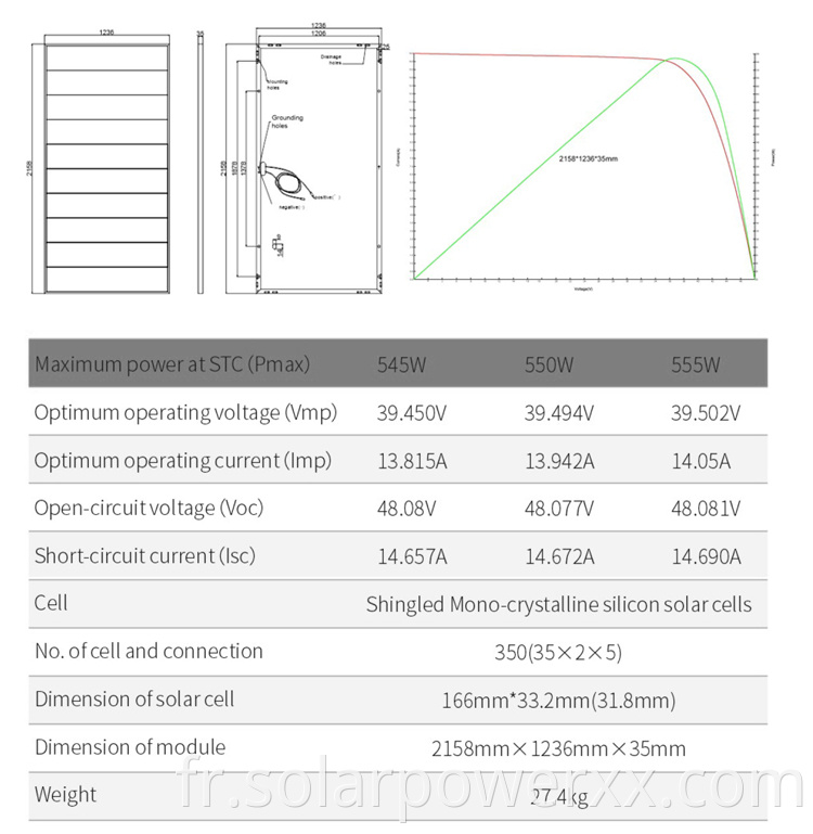 550W Solar Panel